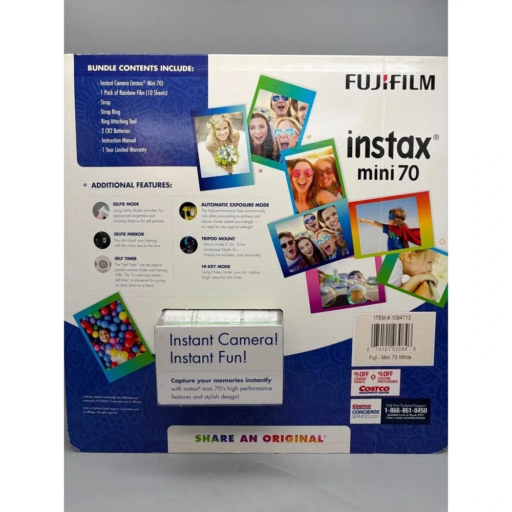 Fujifilm Instax Mini 70 Instant Camera White - Sealed